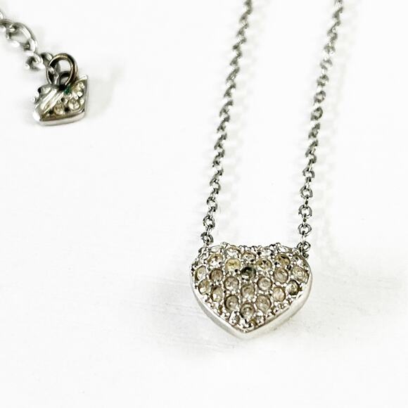 Swarovski Heart Pave Crystal Pendant Necklace - Picture 5 of 8